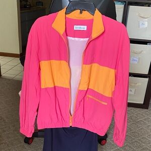 david brooks Pink and Orange Colorblock Lightweight Jacket